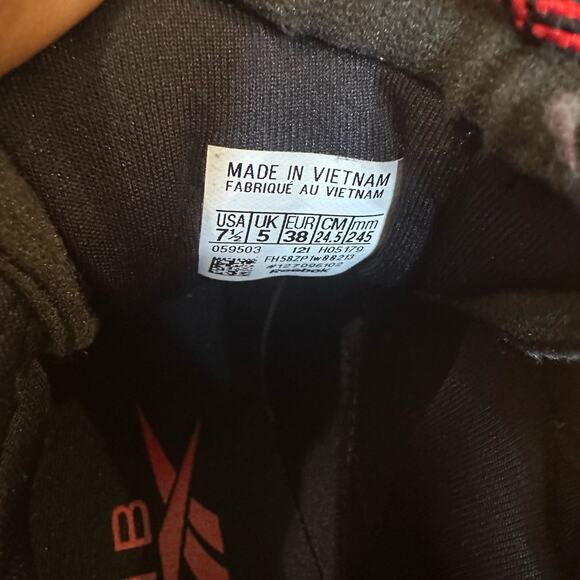 Reebok Club C Cardi B Black Red Sneakers sz 7.5 - Picture 9 of 10